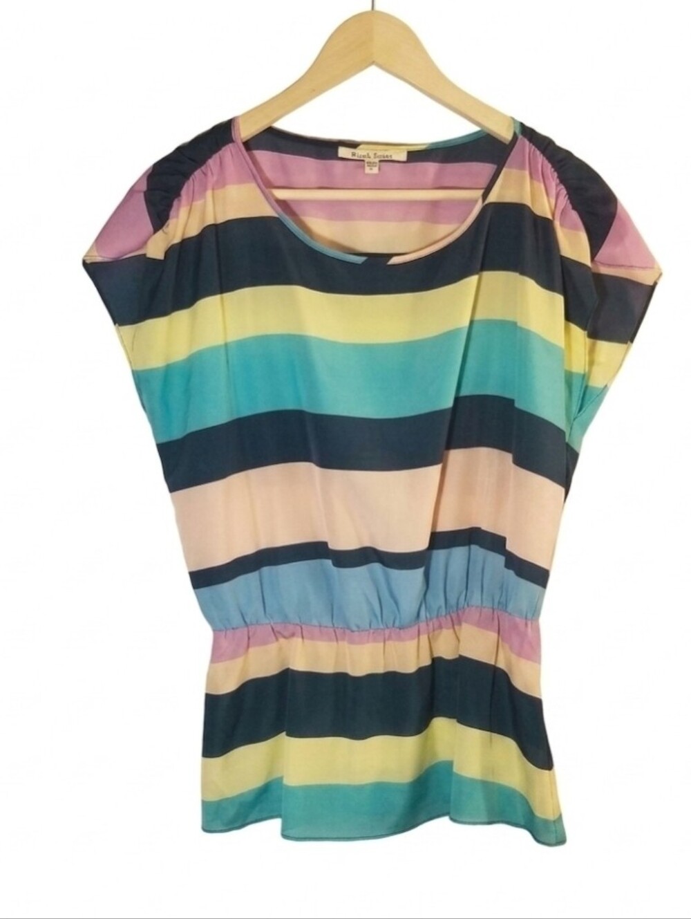 Black Rainn stripe colorful top‎